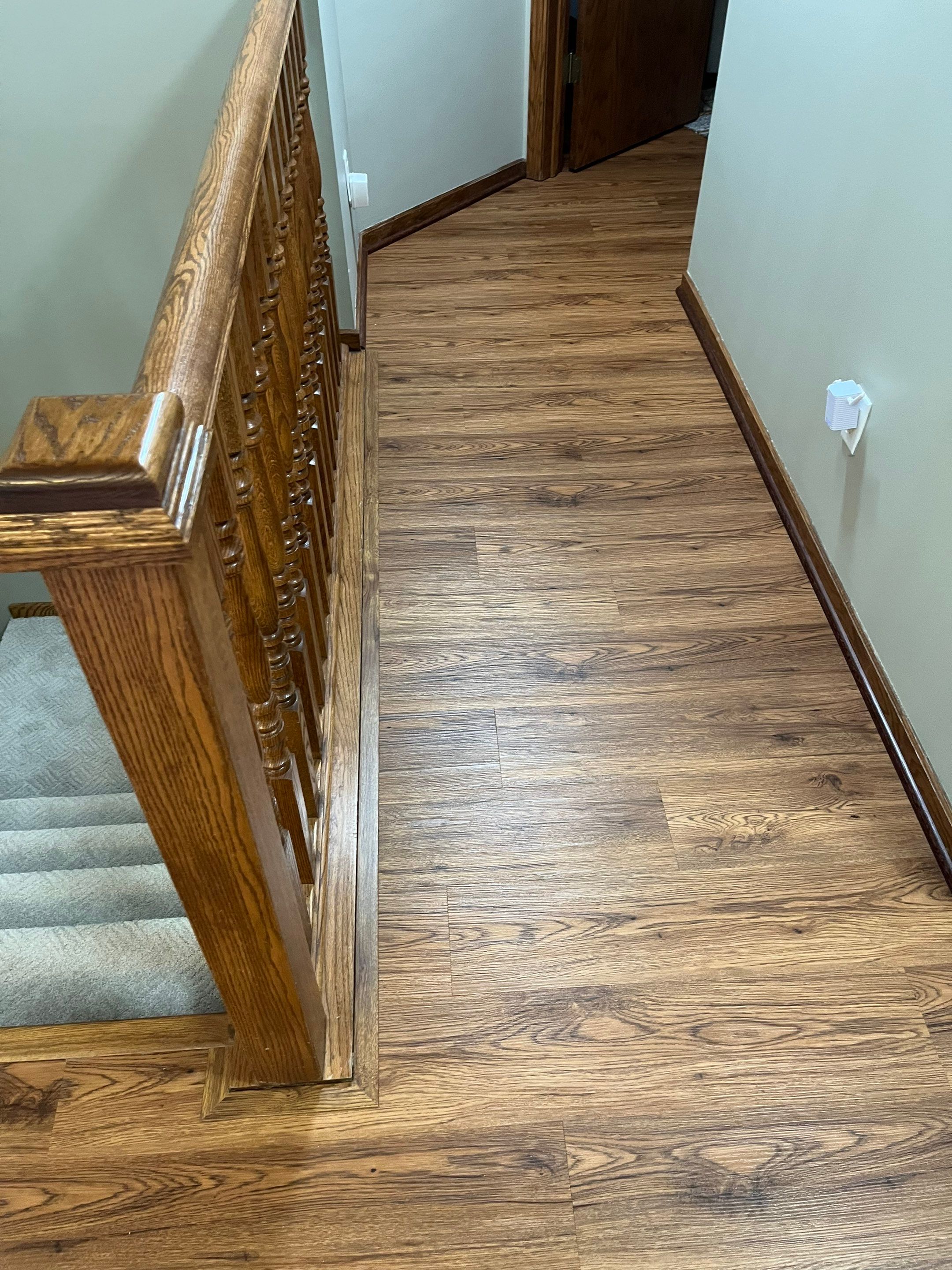 hardwood flooring in a hallway