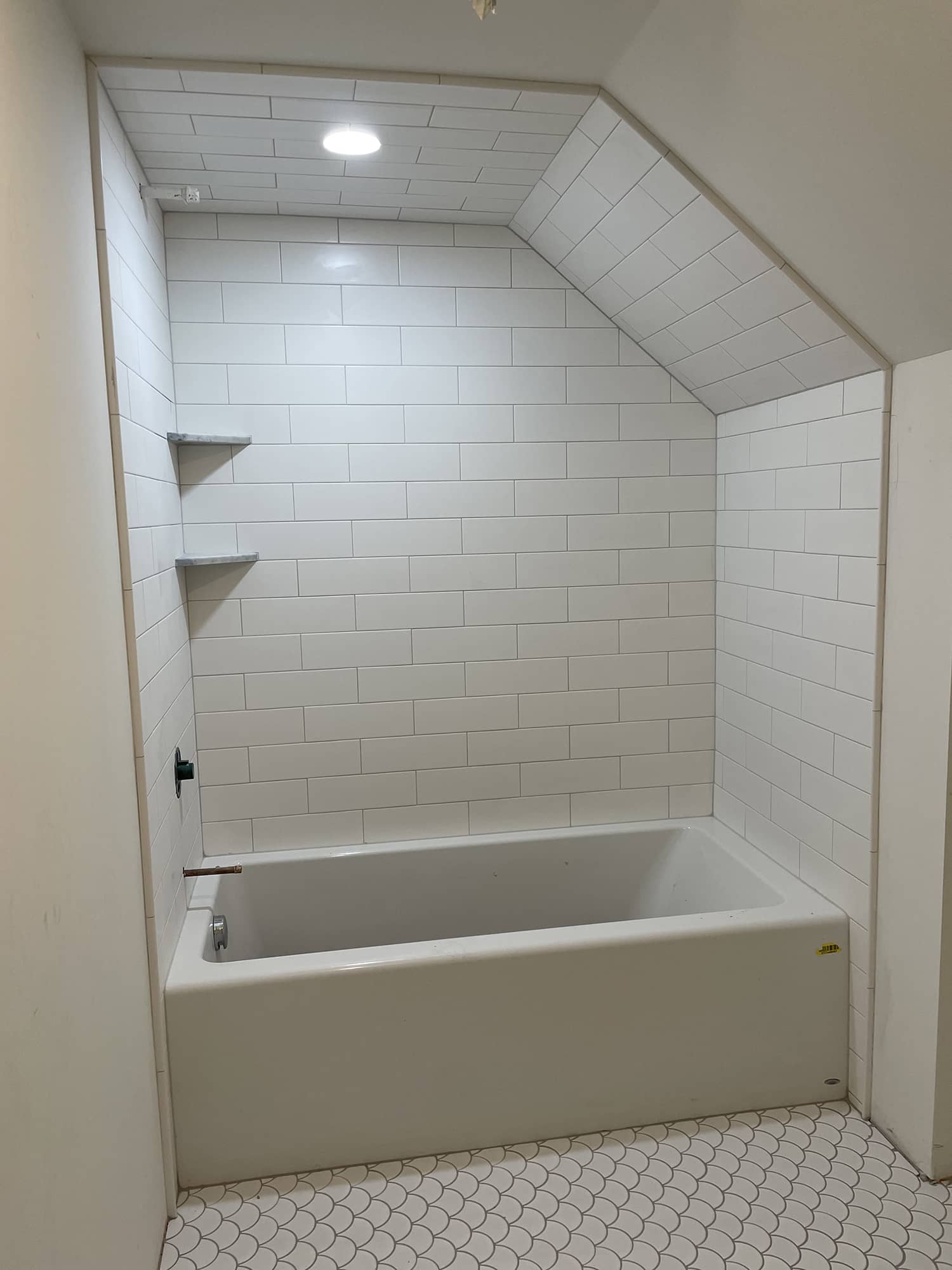 brown epoxy flooring in a basement